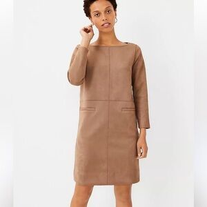 Ann Taylor faux suede shift dress size 10